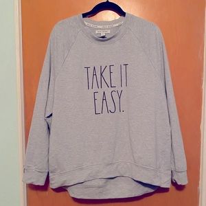 ❤️RAE DUNN❤️Take it Easy lightweight crewneck sweatshirt
